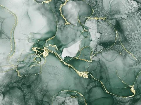 Abstract alcohol ink texture marble style background. Stock Illustration