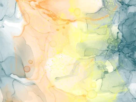 Abstract alcohol ink texture marble style background. Stock Illustration