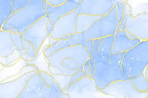 Abstract alcohol ink texture marble style background. Stock Illustration