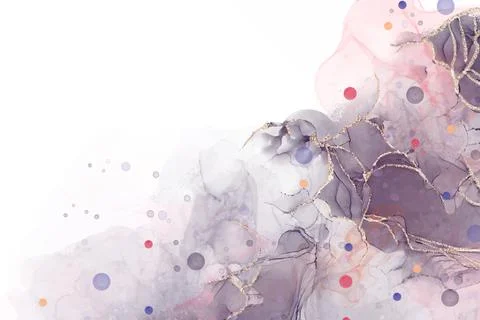 Abstract alcohol ink texture marble style background. Stock Illustration