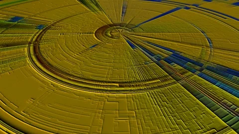 Abstract Algorithm Concentric Circles Ra... | Stock Video | Pond5