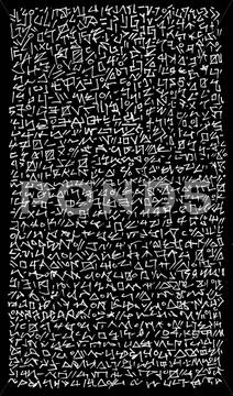 Abstract alien hieroglyphic encryption writing background Stock Illustration