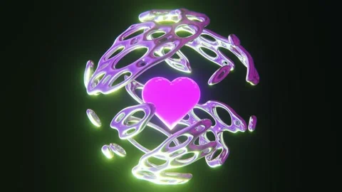 Abstract alien liquid surreal morphing chrome reflective orb sphere shape Stock Footage 254180496