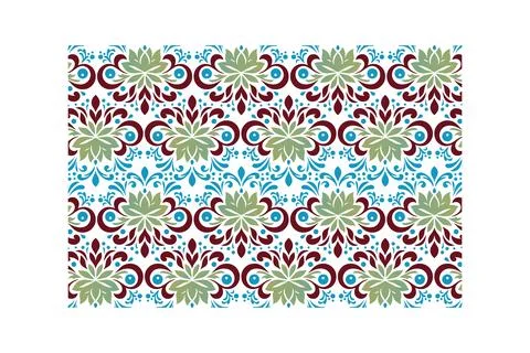 Abstract all-over floral pattern seamless vintage textile design Stock Illustration