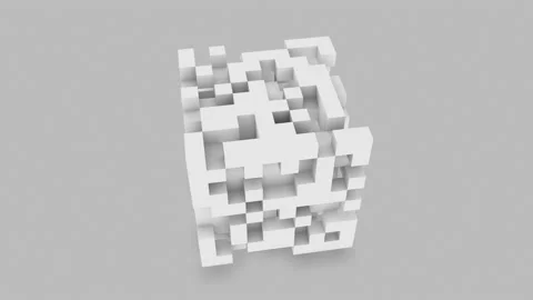 An abstract allusion on the theme of the Escher Ladder. Seamless loop. Stock Footage 125501093