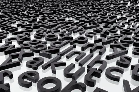 Abstract alphabet letters Illustrazione stock