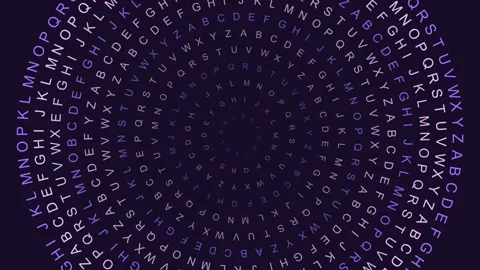 Abstract Alphabet Vortex Spiral Motion Graphics 库存影片 344848171