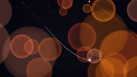 Abstract Amber Bokeh Background with Glowing White Particle Trails Vidéo 332039264