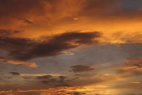 Abstract amber cloudy sky Foto stock