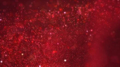 Abstract Ambient VJ Loop Background of Swirling Luminous Red Particles Illustrazione stock