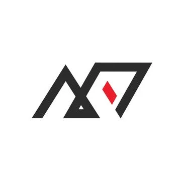 Abstract AMD Letter icon vector concept design Stock Illustration