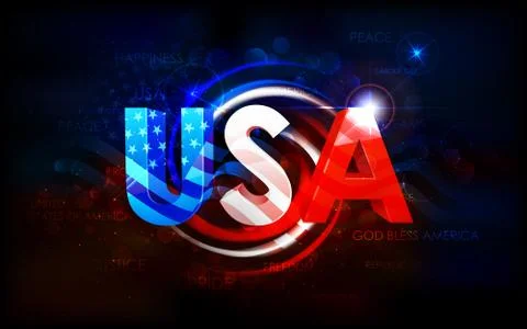 Abstract American Flag Background Stock Illustration