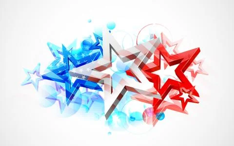 Abstract American Flag Background Stock Illustration