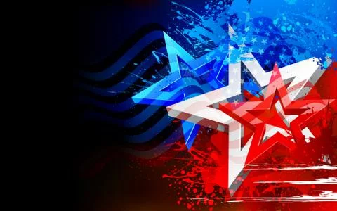 Abstract American Flag Background Stock Illustration