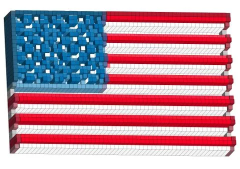 Abstract american flag Stock Illustration