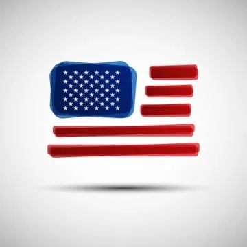 Abstract american flag Stock Illustration