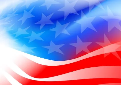 Abstract American flag on a white background Stock Illustration