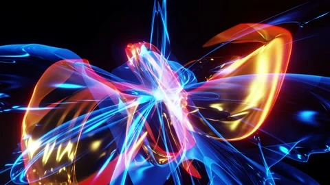 Abstract Amorphous Background, Yellow, Blue 4K Stock Footage 156390996