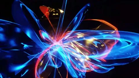 Abstract amorphous background yellow blue Video stock 161927047