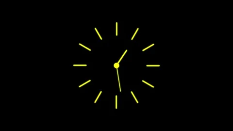 Abstract analog clock icon animation. Stock Footage 304190091