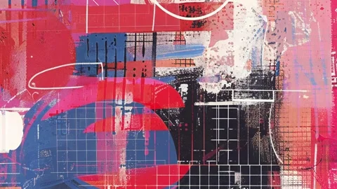 Abstract Analog Grunge Texture Backdrop Stock Footage 300081916