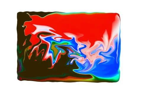 Abstract and blurred blots of rectangular shapes on a white background Stock Illustration