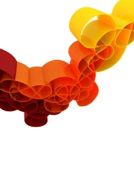 Abstract and colored 3d shapes Stock Illustration