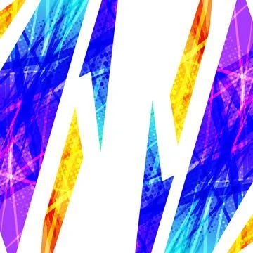 Abstract and Colorful Geometric Background with Speed Movement Concept 库存插图