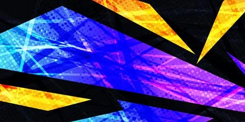 Abstract and Colorful Geometric Background with Speed Movement Concept 库存插图
