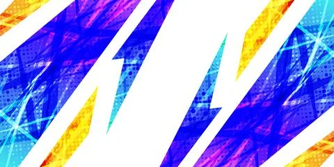 Abstract and Colorful Geometric Background with Speed Movement Concept 库存插图