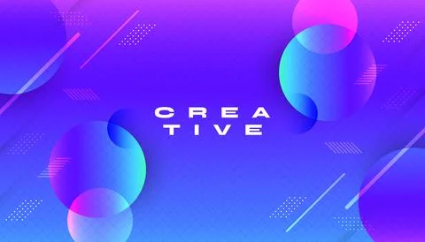 Abstract and Colorful Gradient Background Design with Circle Objects. Cover Illustrazione stock