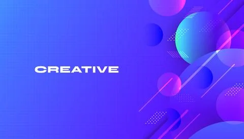 Abstract and Colorful Gradient Background Design with Circle Objects. Cover Stockillustratie