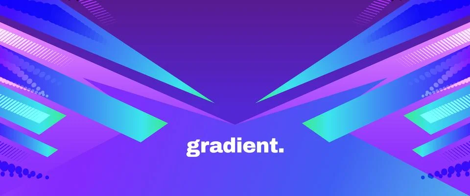 Abstract and Colorful Gradient Background with Geometric Shapes Stock Illustration