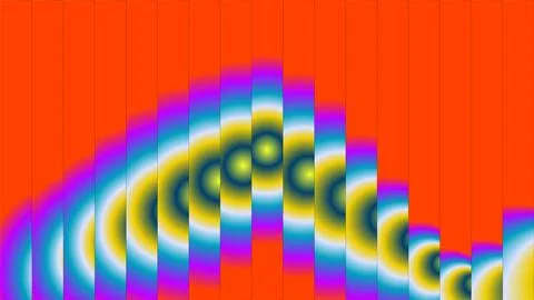 Abstract and colorful sliced gradient design with orange and mixed circular Illustrazione stock