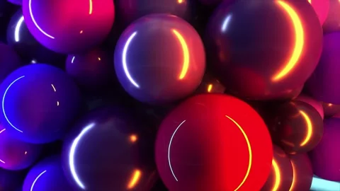 Abstract and Colorfull Dynamic Dancing Balls 4k Stock Footage 145496373