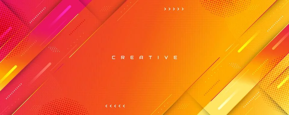 Abstract and Creative Orange Gradient Background with Modern Technology Ilustración de archivo