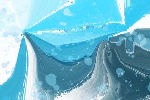 Abstract and creative paint illustration for backround with blue and white Illustrazione stock