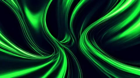 Abstract and dynamic green light lines on a dark background 스톡 동영상 304890476