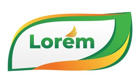 An Abstract and Dynamic Leaf-Shaped Logo for a Natural Brand Stock Illustration