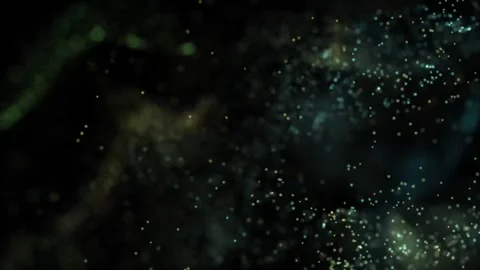 An abstract and dynamic visual of colorful, glowing particles Stock Footage 313024545