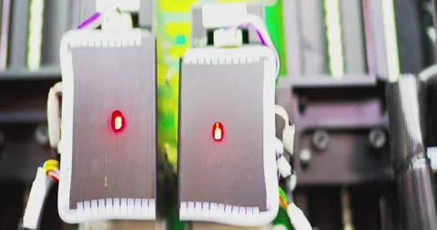 Abstract and energetic cybernetic visual images of the video. Stock Footage 337167837