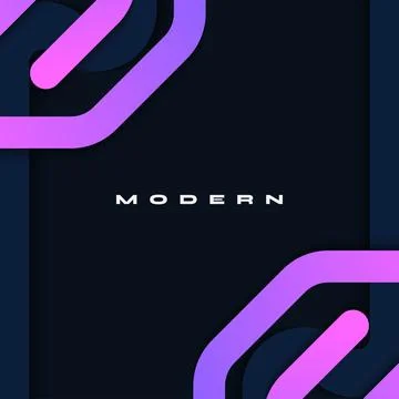 Abstract and Modern Background with Purple Gradient Lines Isolated Stock Illustration