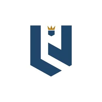 Abstract and Modern King Shield Logo. Premium Design Stock Illustration