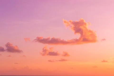 Abstract and pattern of cloud sky Calming coral, Orange, Trend color backgrou Stock Photos