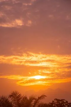 Abstract and pattern of cloud sky Calming coral, Orange, Trend color of the.. Foto stock
