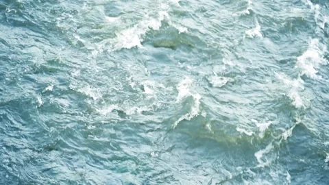 Abstract and powerful water currents, rapids and whirlpools Stock Footage 196421010