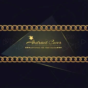 Abstract and solid dark cover design template with glowing golden elements 스톡 일러스트