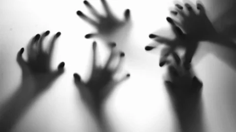 Abstract and spooky defocused hand Stock Footage 115699042