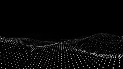 Abstract and technical point white wave background loop. Dot pattern with halfto Stock Footage 327176749