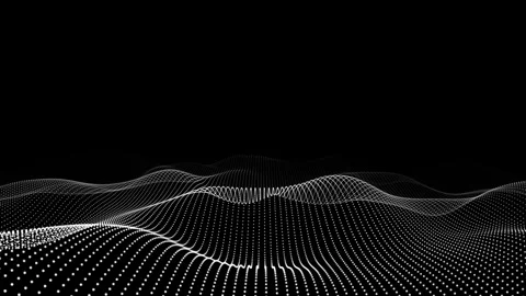Abstract and technical point white wave background loop. Dot pattern with halfto Stock Footage 327176757